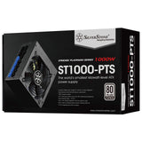 SilverStone SST-ST1000-PTS - Strider Platinum Series, 1000W 80 Plus Platinum, fuente de alimentación ATX PC, ventilador de 120 mm HYB, 140 mm de profundidad, 100% modular