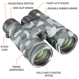 Bushnell Prismáticos Impermeables IPX7 Multiusos 10x42 con Lentes Totalmente revestidas y Armadura de Goma Duradera en Camuflaje Negro BBC1042W