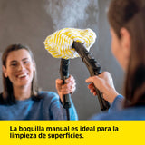 Kärcher Limpiadora de vapor manual SC 5 EasyFix Iron, conexión agua caliente, 4,2 bar, calentamiento: 3min., superficie: aprox. 150m², depósito: 0,5 l+1,5 l, kit limpieza suelos, plancha vapor presión