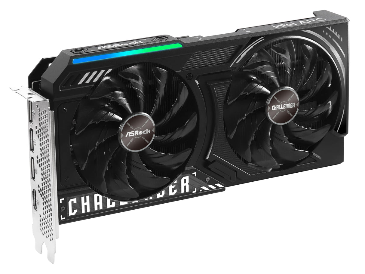 ASRock Intel ARC B580 Challenger 12GB OC GDDR6 19 Gbps 192 bits 2740 MHz 650W 7680 x 4320 Dual Fan Tarjeta gráfica