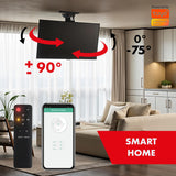 Maclean Electric Soporte de Techo para TV de 32" a 75" | Función de Inclinación y Giro Motorizada | max. VESA 600x400 | Control Remoto y App Tuya | Construcción Metálica Robusta | Sistema Anticolisión