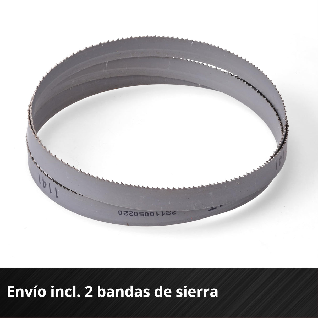 Einhell Sierra de banda con batería TE-MB 18/127 Li-Solo Power X-Change (18 V, 115 mm altura de corte, 127 mm anchura de corte, luz LED, incl. 2 bandas de sierra de metal, sin batería)