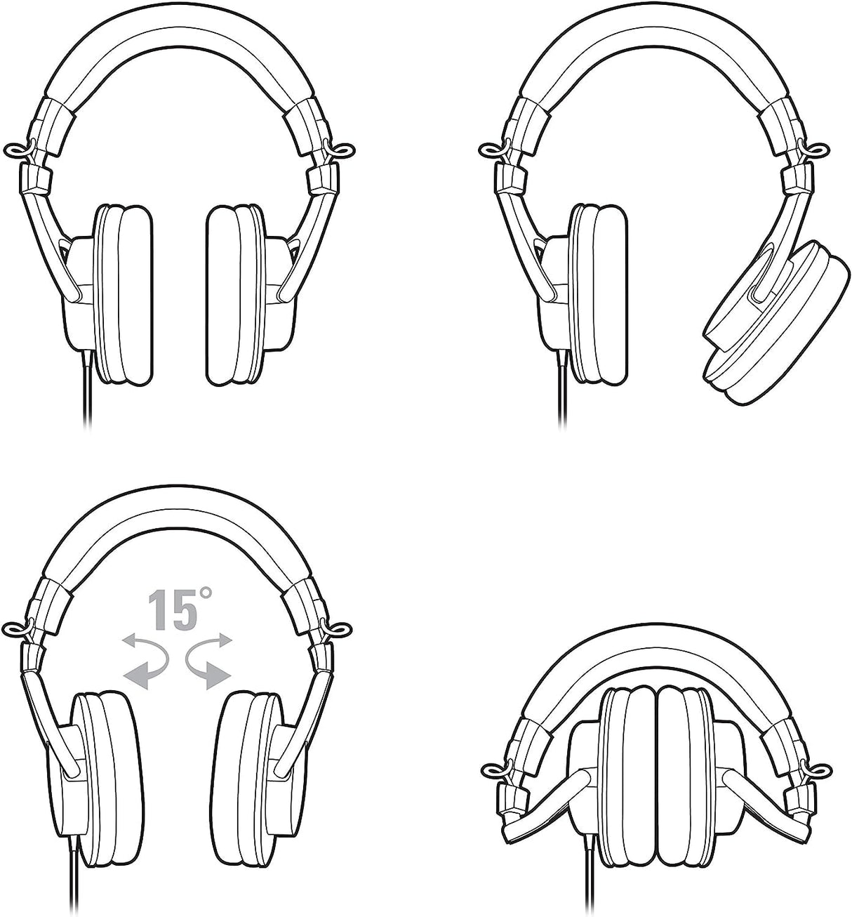 Audio-Technica M30x Auriculares Profesionales de Monitoraje Negro.