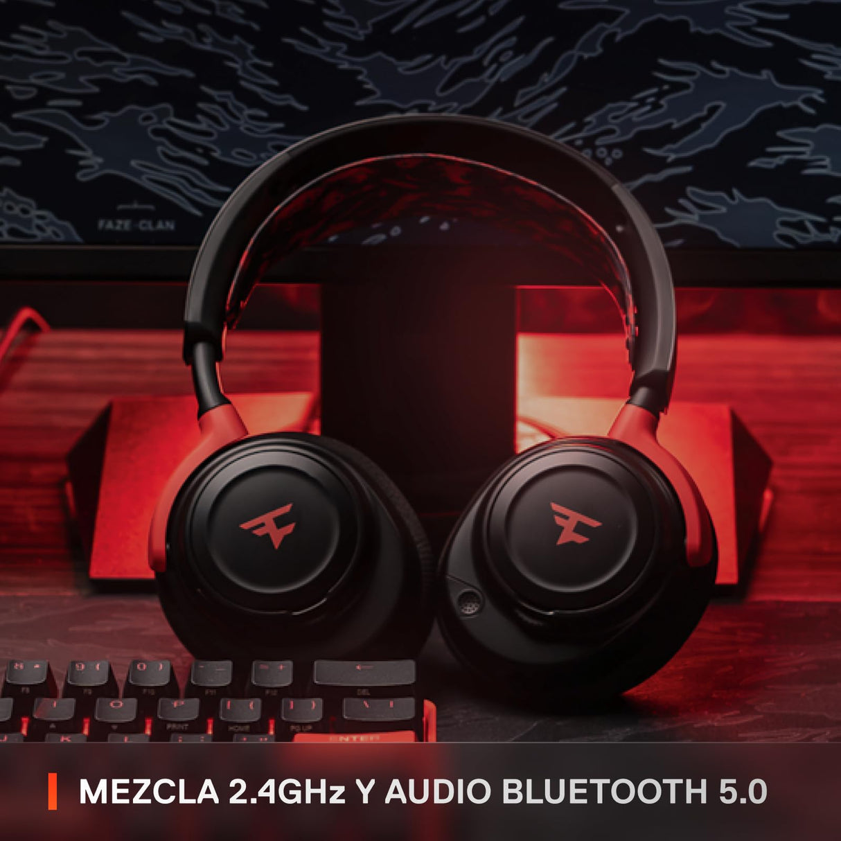 SteelSeries Arctis Nova 7 - Faze Clan Edition - Auriculares Gaming multiplataforma inalámbricos - Dual Wireless 2,4 GHz y Bluetooth - 38 h batería Carga rápida - PC, PS, Mac, móvil, Switch