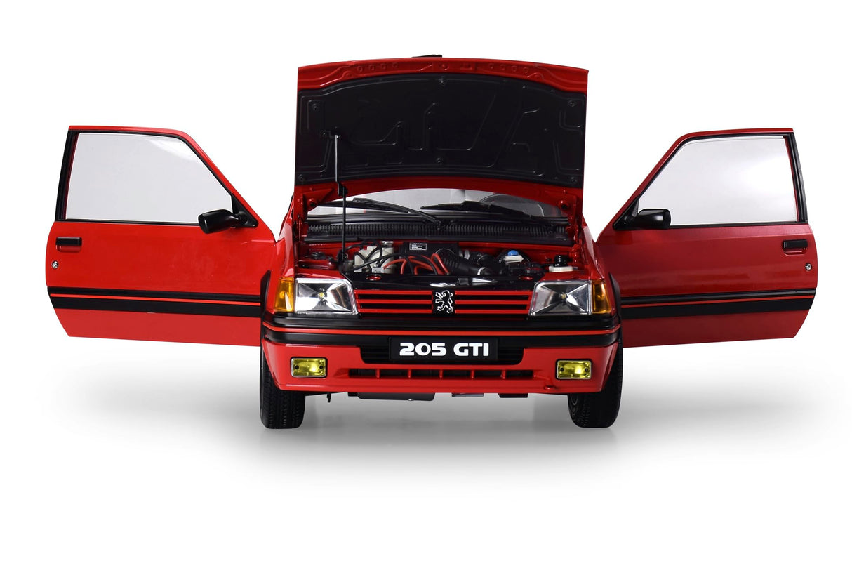 IXO Colecciones 1:8 IXO Peugeot 205 GTI Rojo - modelismo, maquetas, Kit de modelismo, Kit de modelismo, 720 Piezas, Kit de Coche