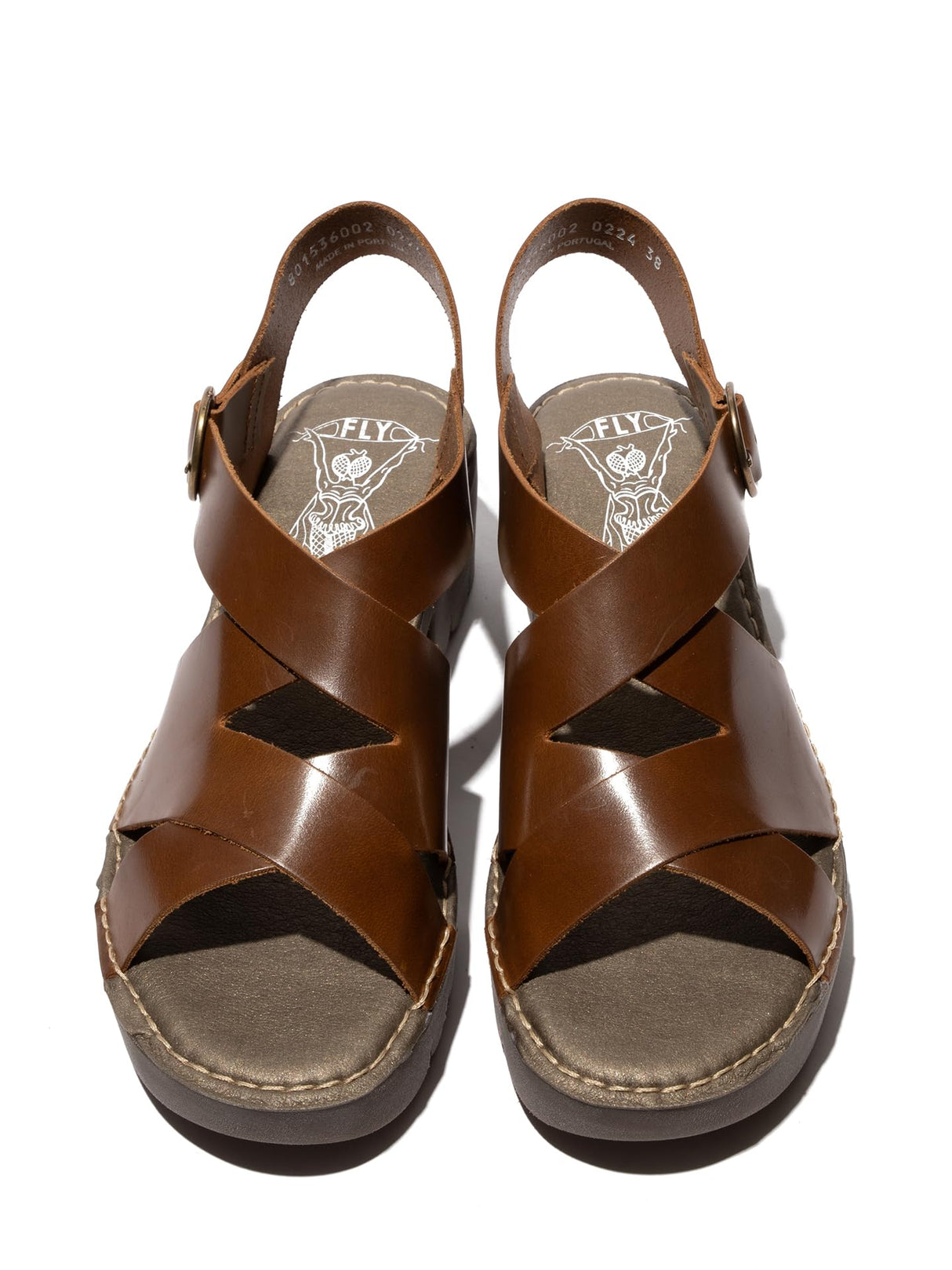 Fly London ERIA536FLY, Sandalias Mujer, Camel, 38 EU