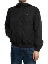 Calvin Klein Cortavientos Hombre Nylon Hooded ligero, Negro (Ck Black), XL
