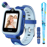 ele ELEOPTION 4G GPS Reloj Inteligente Impermeable para niños y niñas, Llamada bidireccional, Chat de Voz y vídeo, cámara, SOS, Reproductor de vídeo Musical, Alarma