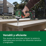 Bosch 18V System atornillador de impacto a batería UniversalImpactDrive 18V-210 (potente y compacto para madera; batería PBA 18V 2.0Ah W-BM, cargador AL18V-20, estuche de transporte incl.)