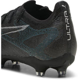PUMA Ultra 5 Pro FG/AG, Zapatillas de fútbol Unisex Adulto, Black Silver-Bright Aqua, 43 EU