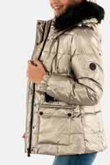 Morgan 242-geliam Chaqueta de Plumas, Mordoré, 36 para Mujer