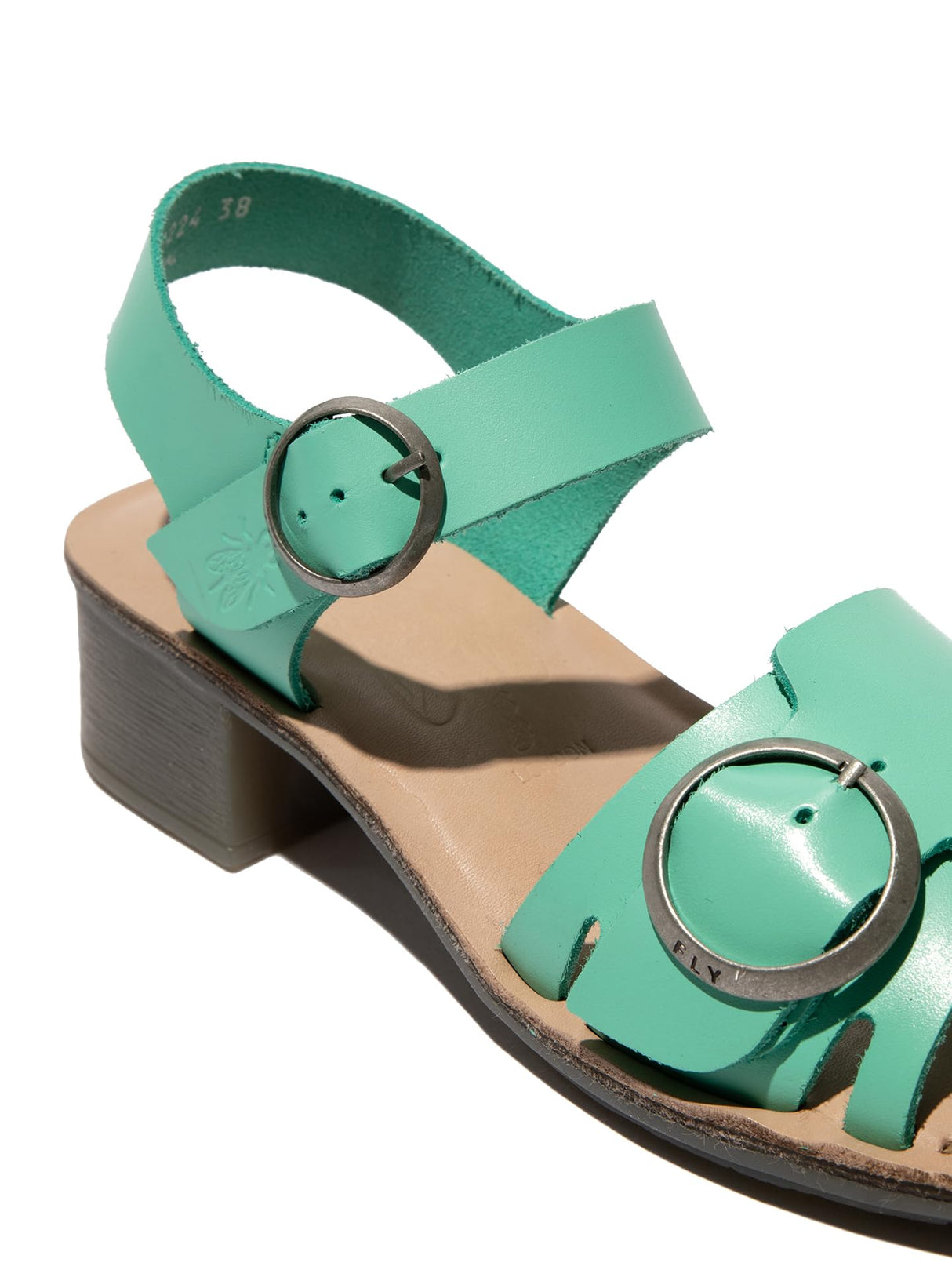 Fly London EBLI238FLY, Sandalias Mujer, Spearmint/Natural, 38 EU