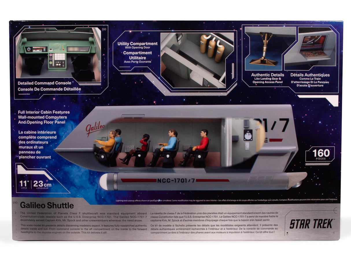 AMT Polar POL995M 1/32 Star Trek Galileo Shuttle mit Inneneinrichtung Model Kit, Multicolor, Mittel