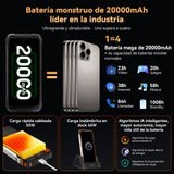 Blackview Xplore1 5G Movil Irrompible con Pantalla Secundaria, 20000mAh, Dimensity 7050 Movil Resistente, Android 15, 36GB+256GB/2TB, 50MP+64MP+20MP Nocturna, 6,78" 120Hz,170lm/NFC/WIFI 6/AI/Naranja