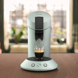 Philips Senseo Original Plus CSA210/20 - Cafetera de monodosis (selección de intensidad, tecnología Boost, plástico reciclado), color verde