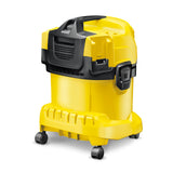 Kärcher WD 4-18, motor 36 V (2 x 18 V), depósito de plástico 20 l, función de soplado, filtro plegado plano, bolsa de filtro de fieltro, manguera de aspiración 2,2 m, boquilla para suelos, sin batería