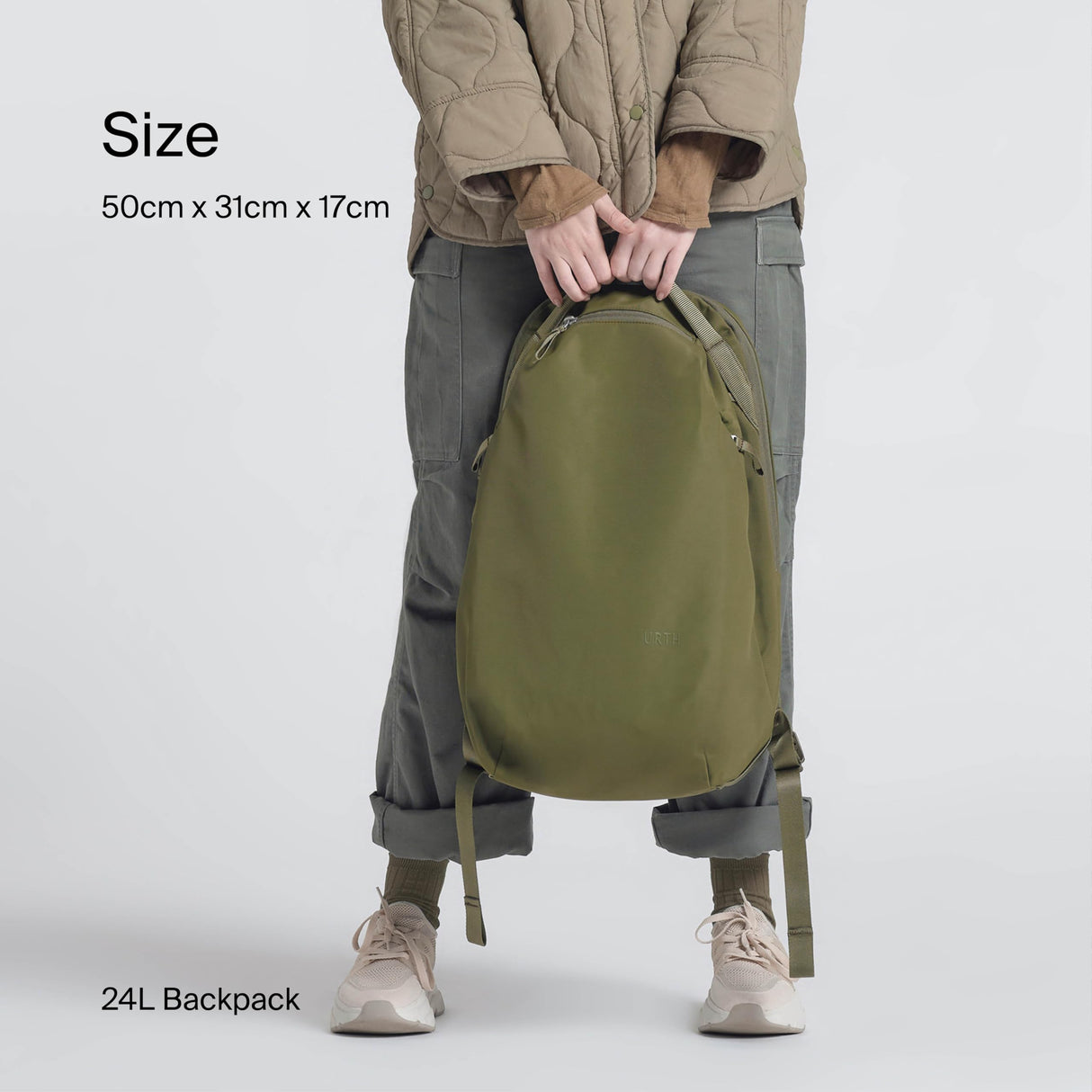 Urth Norite Mochila Modular de 24L para Cámara y Laptop de Viaje - Resistente al Agua, Antirrobo, Bolsa Reciclada para DSLR, Laptop de 13-16 Pulgadas en Verde