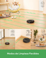 Vactidy Robot Aspirador T7, Robot Aspirador y Fregasuelos con Potente Succión, Tanque de Agua, hasta 120mins, Control por App/Alexa/Google Home/Siri, Pelo de Mascotas, Alfombra y Suelo