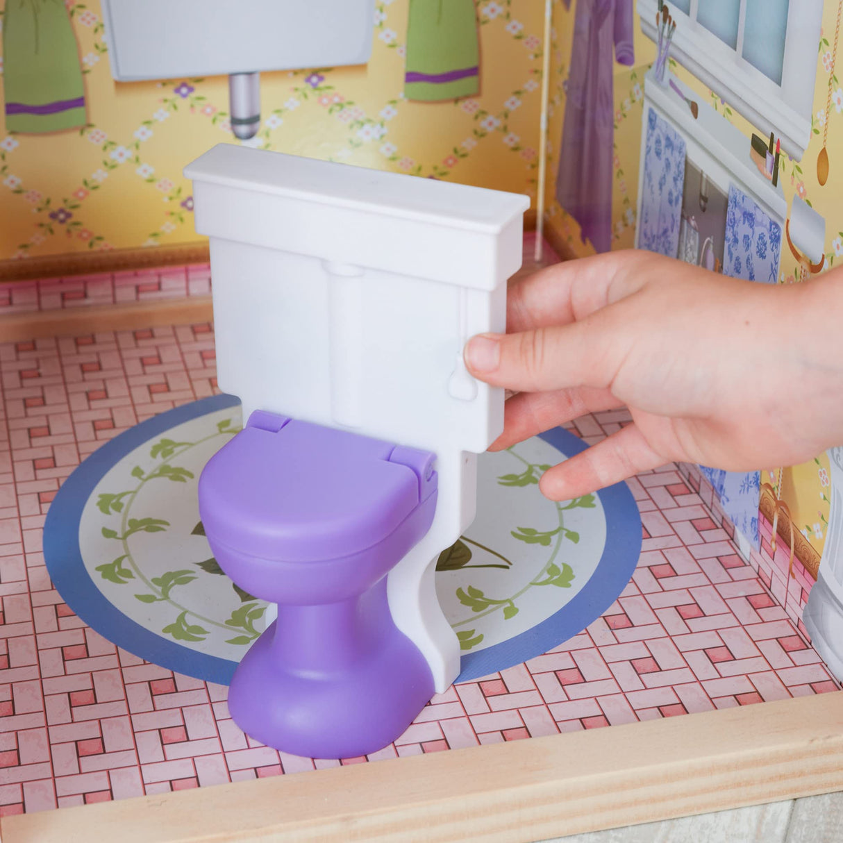 KidKraft Casa de muñecas de Madera Magnolia Mansion para muñecas con Muebles y Accesorios incluidos, Casita de Juguete con Ascensor y balcón, 3 Niveles de Juego, Juguetes niños y niñas 3 años (65907)