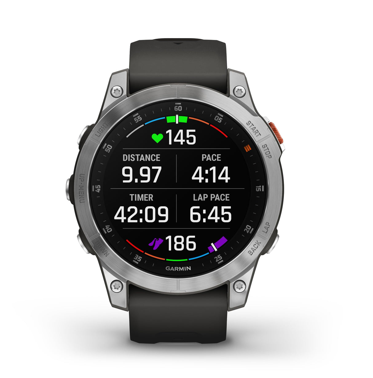Garmin EPIX 2 - Reloj GPS Multideporte con Pantalla táctil AMOLED, Funciones Superiores, frecuencia cardíaca, mapas y música, Plata Gris