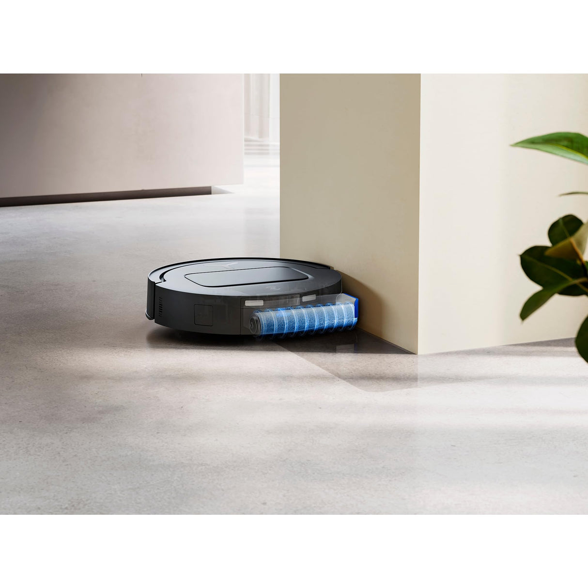ECOVACS DEEBOT T80 Omni Robot Aspirador Fregasuelos, 18000 Pa, Auto Secado y Lavado Instantáneo con Agua a 40-75 °C, Mopa OZMO Roller, ZeroTangle 3.0 Antienredos, Negro