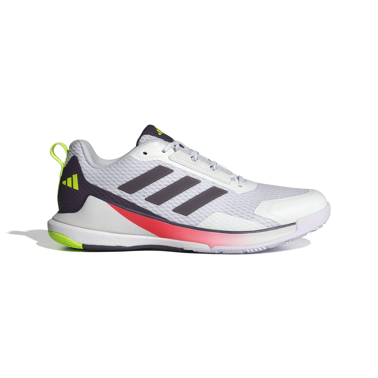 adidas Novaflight 2 Indoor Shoes, Calzado Deportivo Hombre, Cloud White/Aurora Met. / Aurora Plum, 40 EU