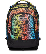Seven Mochila con 3 Ruedas TROLLEY JACK-3WD - COLOUR EXPRESSION, Multicolor - Mochila 3 en 1, Escolar con Carro, Crossover System - Bolso Escolar Niños, Niñas y Adolescentes