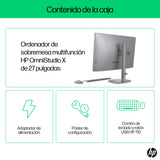 HP OmniStudio X All-in-One 27 FHD (Procesador Intel Ultra 5-125H, 16GB RAM, 1TB SSD, Gráfica Intel ARC, Windows 11) - Teclado QWERTY Español - Silver