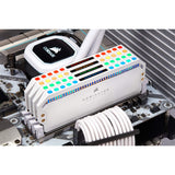 Corsair Dominator Platinum RGB 32 GB DDR4 3200MHz C16, AMD Optimizado LED RGB Memoria de Sobremesa Rendimiento de Alta, Respuesta Ajustados, 12 Direccionables CAPELLIX Leds RGB, 4 x 8 GB, Blanco