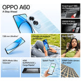 OPPO A60 4G - Smartphone Libre, 16GB(8GB+8GB) 256GB, Pantalla HD+ LCD 6.7", Cámara 50+2+8 MP, Android, Batería 5000mAh, Carga Rápida 45W - Morado