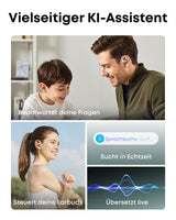 Soundcore AeroFit 2 Asistente con IA de Anker, Auriculares Apen-Air, Ajuste sin Presión, Graves 2 Veces Más Intensos, Traducción en Tiempo Real, Alta Resolución, 35 Horas de Reproducción, IP55