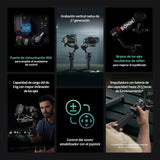 dji Pack RS 4, estabilizador en 3 Ejes para cámaras DSLR y sin Espejo Canon/Sony/Panasonic/Nikon/Fujifilm, con grabación Vertical nativa, Joystick de Cambio de 2 Modos, Motor Focus Pro