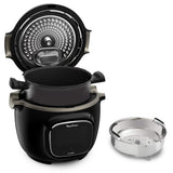 Moulinex Cookeo Touch Wi-Fi CE902 - Freidora de aire sin aceite, 1600 W, capacidad de hasta 6 personas (4 L), 6 programas automáticos, conexión Wi-Fi, libre de PFOA, fácil limpieza, color negro
