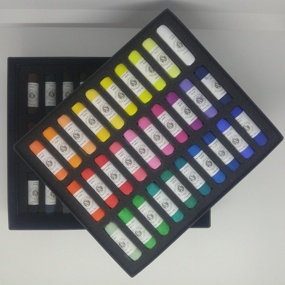 Mungyo MPHM-60P - Gallery Artists' Handmade Soft Pastels Portrait Shades, set de 60 crayones pastel hechos a mano de calidad artística, textura suave