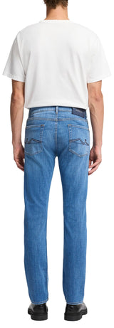 7 For All Mankind Slimmy Jazz Age Jeans, Mediados Azul, 32W Hombres