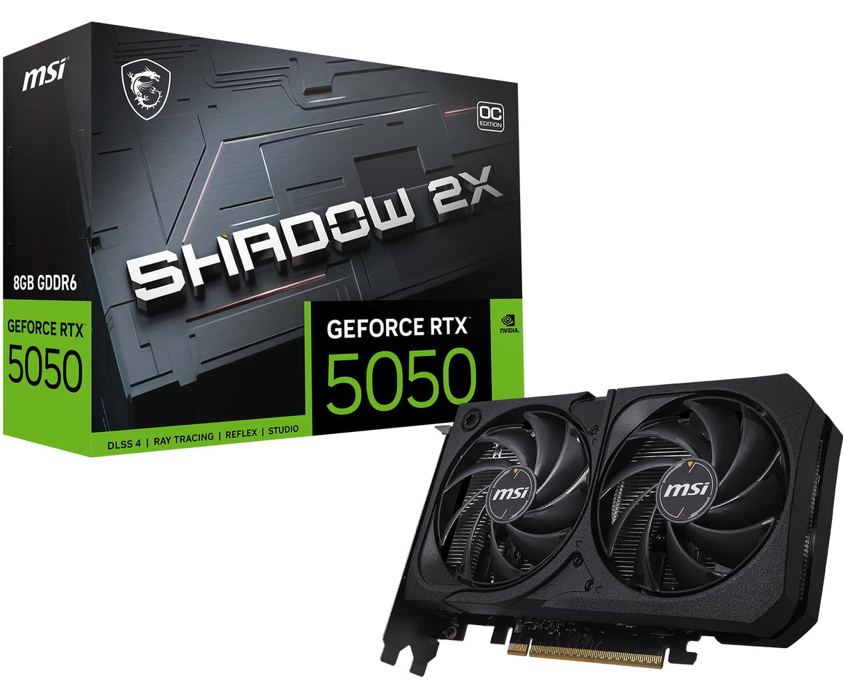 MSI GeForce RTX 5050 8G Shadow 2X OC - Tarjeta gráfica
