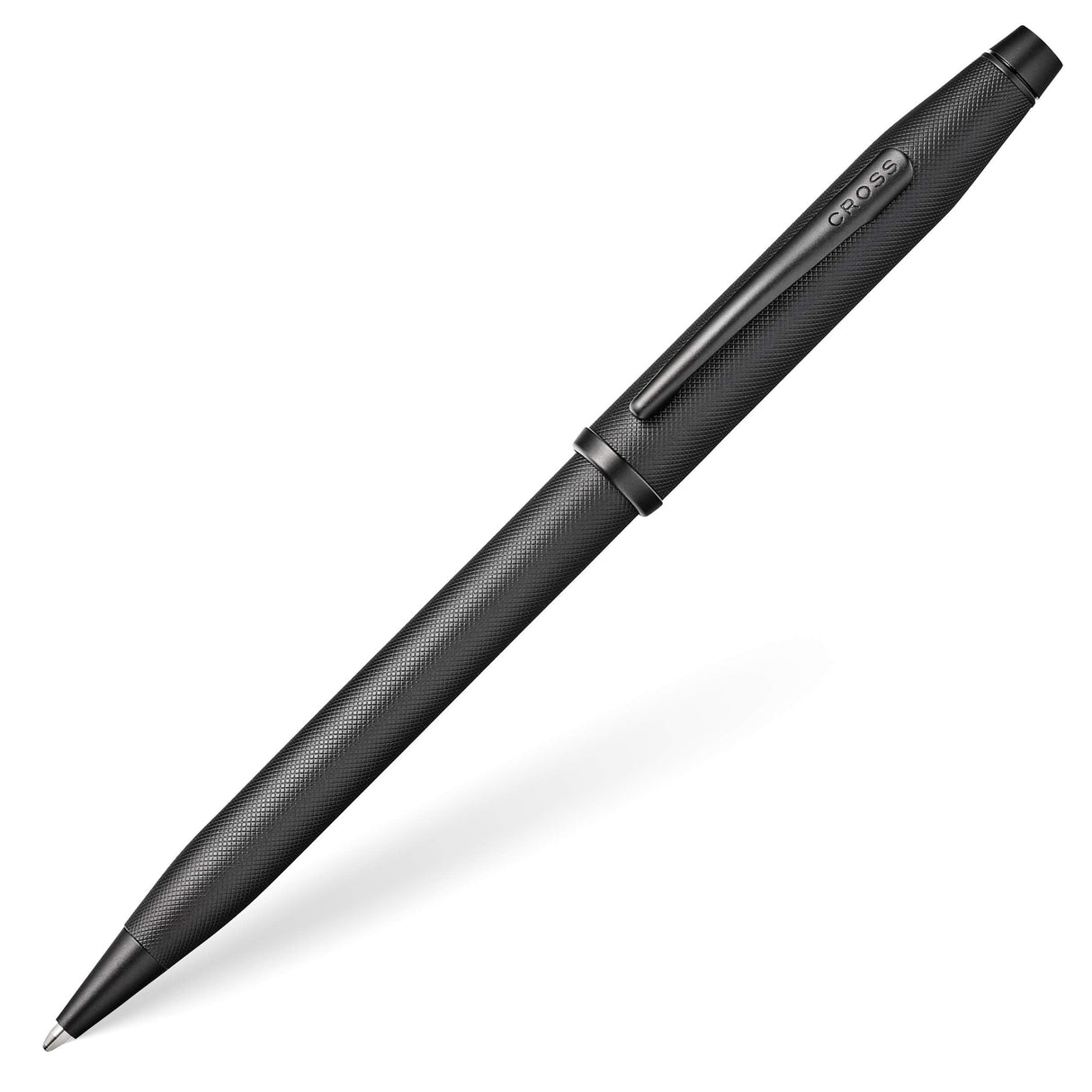 Cross AT0082WG-132 Bolígrafo Century II Micro Ranurado con Detalles en PVP, Negro Mate