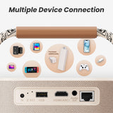 【Sound by J&Built-in Battery】 WiFi Bluetooth,Yaber T2 Proyector Full HD 1080P Nativo,Auto Enfoque/Keystone, 2,5H Vídeo Proyector Cine en Casa/Exterior para Movil/iOS/Android (K.H.)