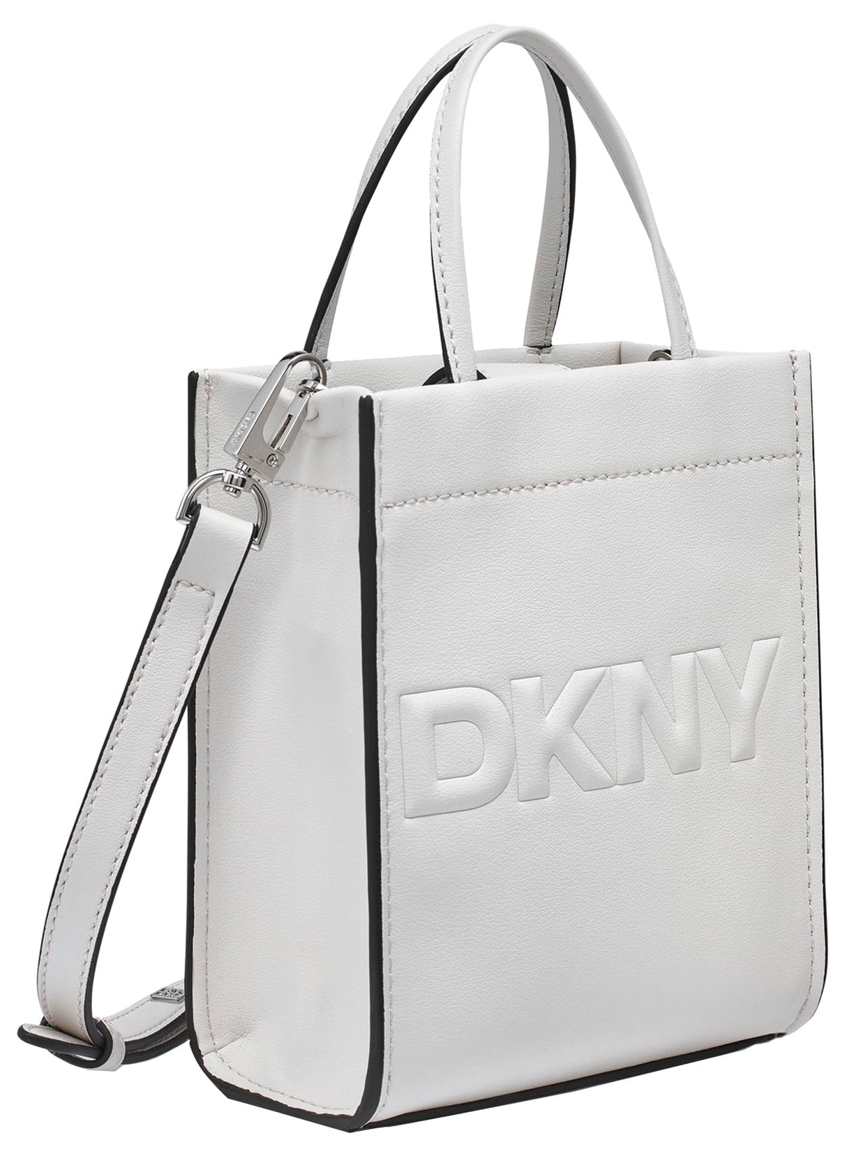 DKNY Carter Mini Tote Crossbody, Bolso de Mano Mujeres, Gris