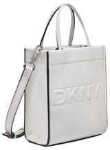 DKNY Carter Mini Tote Crossbody, Bolso de Mano Mujeres, Gris