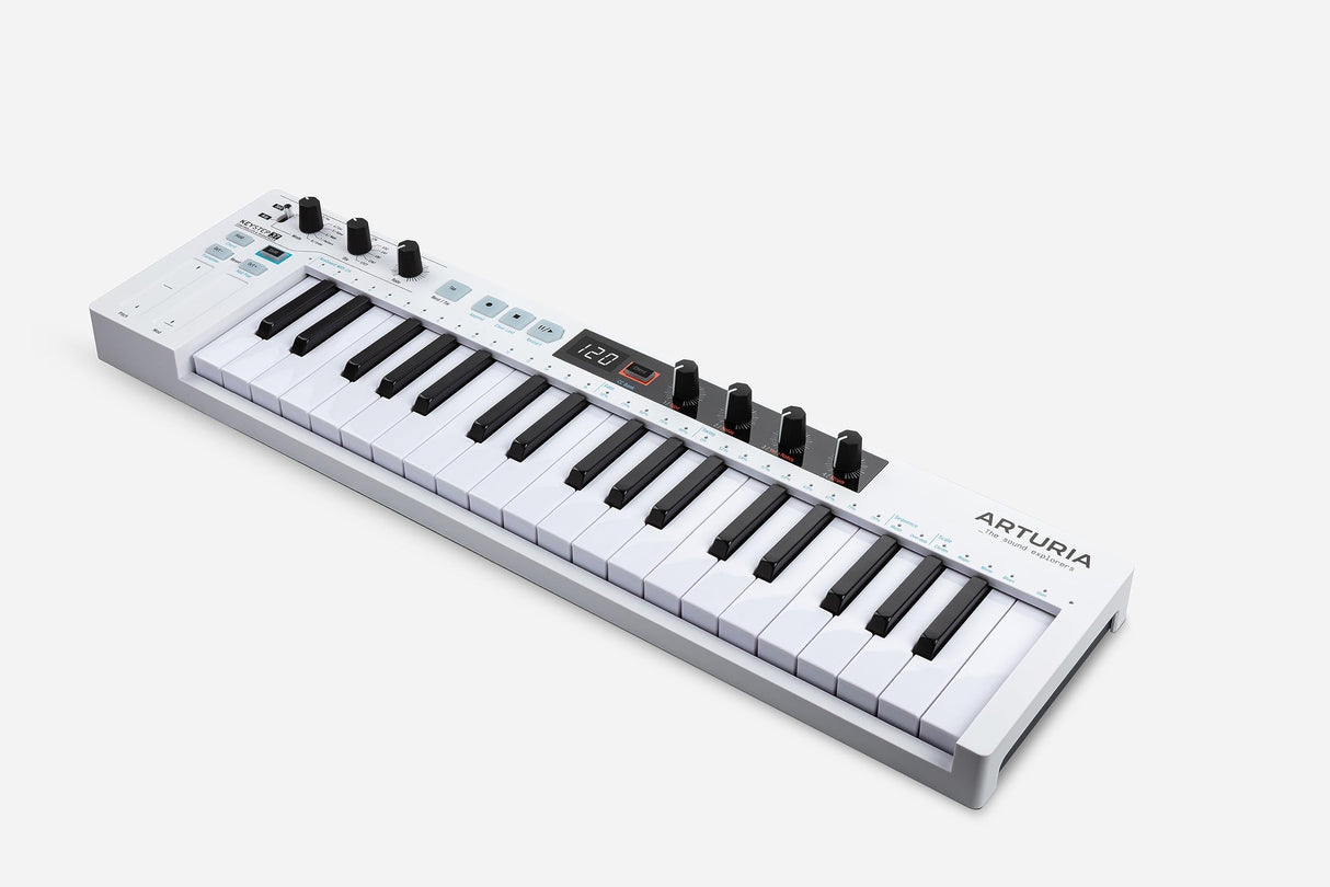 Arturia - Keystep 37 - Controlador MIDI Creativo, Secuenciador, Arpegiador y Generador de Acordes - 37-Note Slimkey Keyboard, controles MIDI CC asignables, Scale Mode, Conectividad Versátil