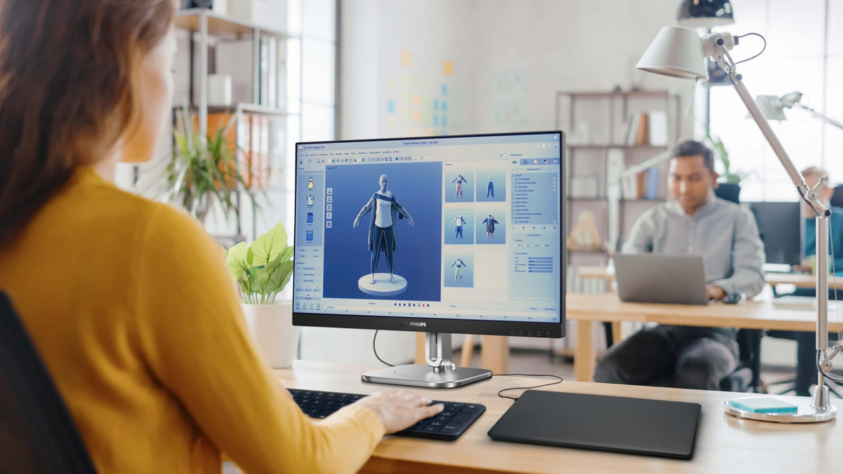 Philips 27B2U4601 Monitor 27 Pulgadas QHD, 120Hz, IPS, 4 ms GtG, Adaptive Sync., Altura Ajustable, Altavoces (2560x1440, 1x HDMI 2.0, 1x DP 1.4, USB-Hub), Gris Oscuro
