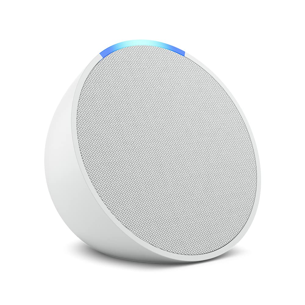 Echo Pop (Última generación) | Altavoz inteligente Bluetooth con Alexa de sonido potente y compacto | Blanco