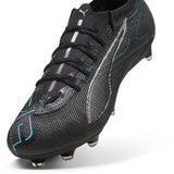 PUMA Ultra 5 Pro FG/AG, Zapatillas de fútbol Unisex Adulto, Black Silver-Bright Aqua, 43 EU