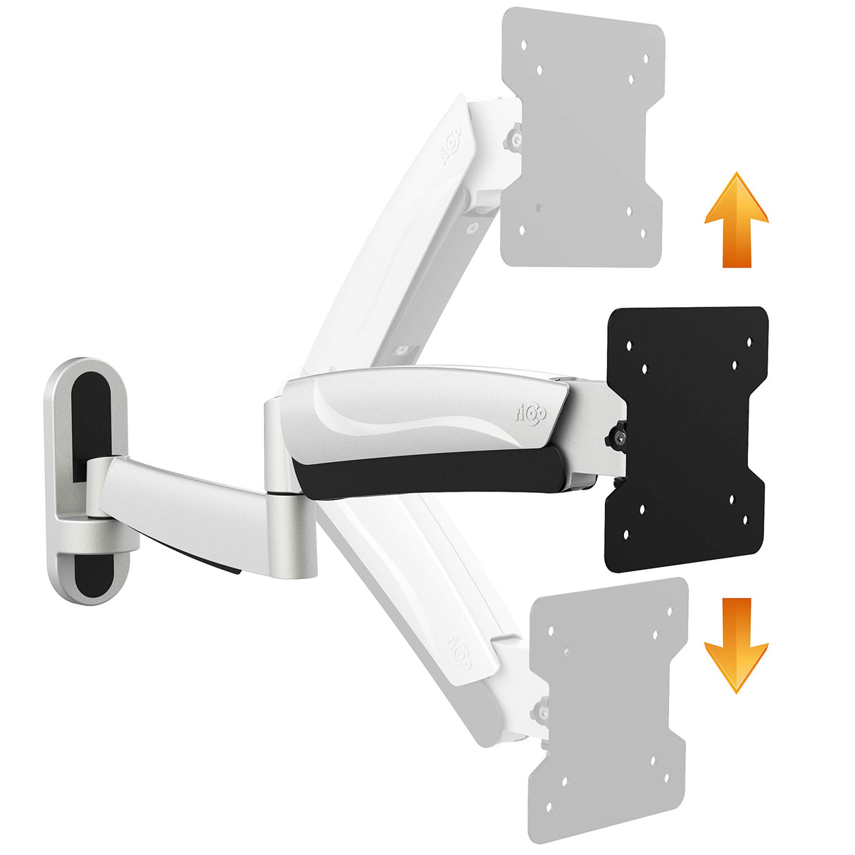 RICOO Soporte Monitor Pared Giratorio Inclinable Monitores PC 15-33" (38-84cm) S2711 Brazo Universal Pantallas Ordenador LED/LCD VESA 100x100