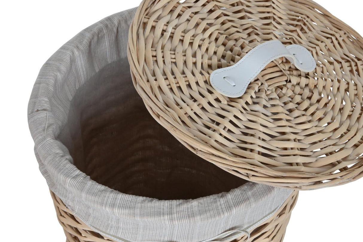 CESTA ROPA SET 3 MIMBRE ALGODON 45X45X55 CREMA