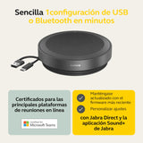 Jabra Speak2 75 Altavoz inalámbrico Bluetooth para el Trabajo, 4 micrófonos con cancelación de Ruido, Altavoces de 65 mm, Nueva función de conexión, USB-C, Microsoft Teams, Gris Oscuro