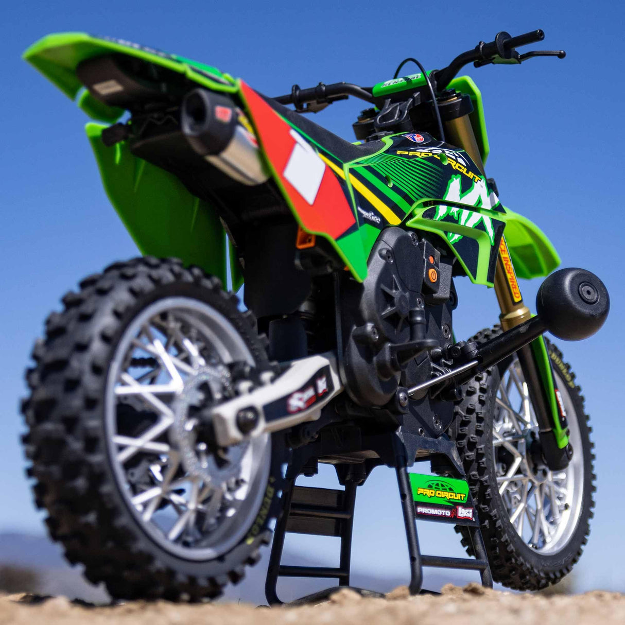LOSI RC 1/4 Promoto-MX Motorcycle RTR with Battery and Charger, Pro Circuit, LOS06002, Green