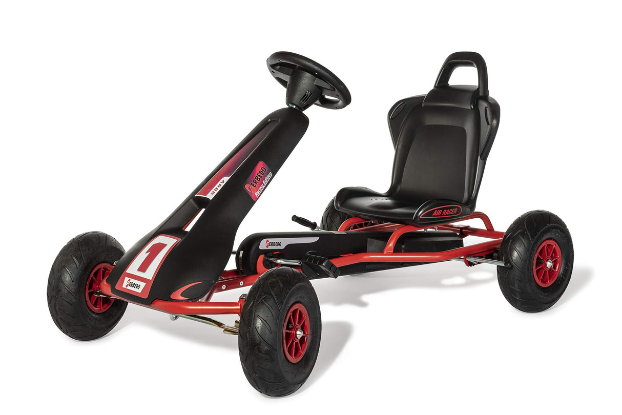 ROLLY TOYS Tretfahrzeuge Ferbedo Go AR 8R (Kart en Negro/Rojo con Volante de Sonido y neumáticos Desde Aprox. 5-11 años) 112012, Color, groß