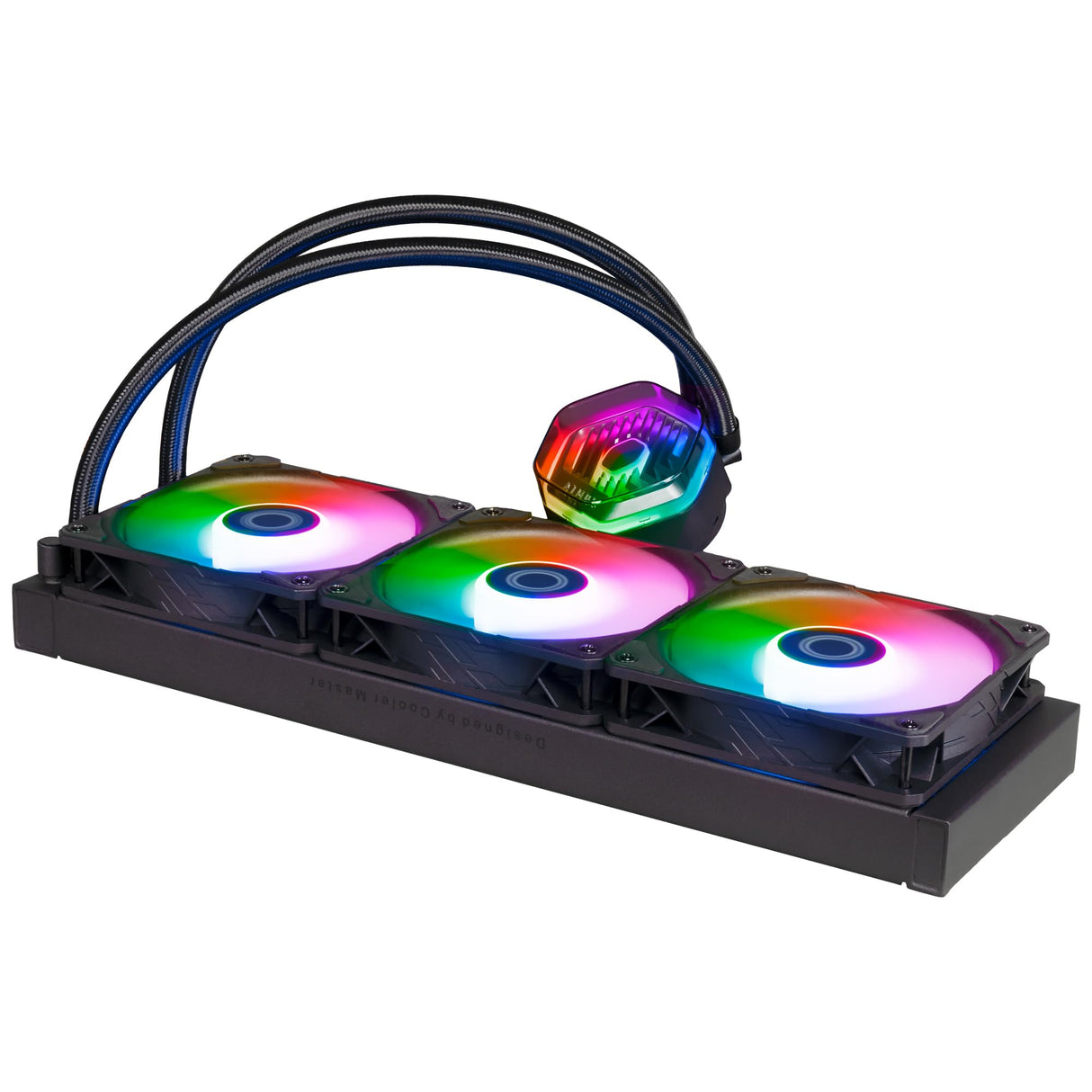 Cooler Master MasterLiquid Atmos 360 Black Refrigeración Líquida para CPU – Refrigeración Líquida AIO, Bomba Doble Cámara, Ventiladores SickleFlow 120 Edge Preinstalados, ARGB Gen 2, LGA1700 y AM5